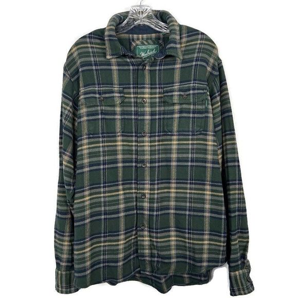 Woolrich Other - Woolrich Shacket Mens L Shirt Jacket Flannel Casual Plaid Pockets Outdoor Cotton